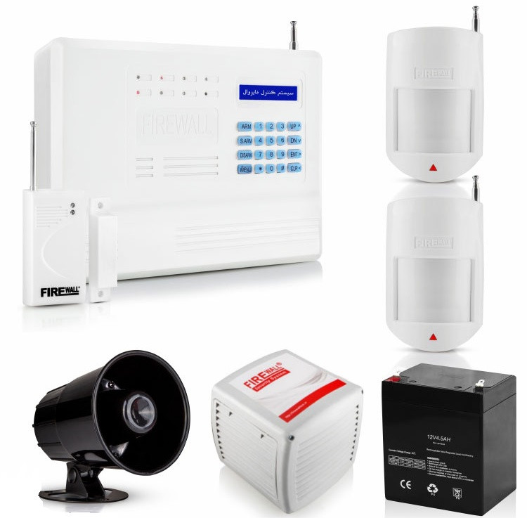 پک دزدگیر اماکن F9 فایروال FireWall با تلفن کننده سیمکارتیF9 FireWall location alarm pack with SIM card dialer