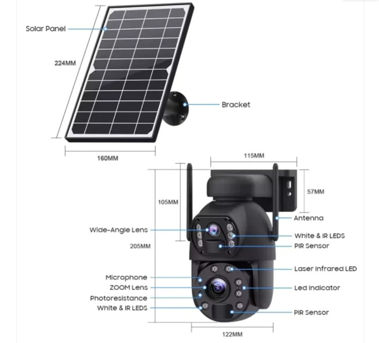 دوربین خورشیدی سیمکارتی زوم اپتیکال 20x