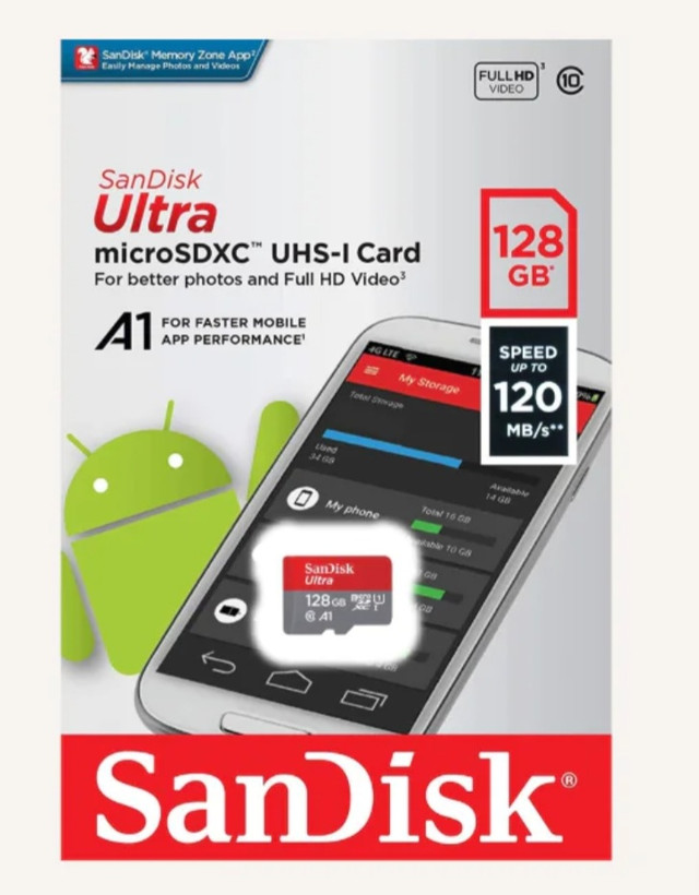 کارت حافظه 128 گیگ سن دیسک Ultra UHS-I microSDXC
